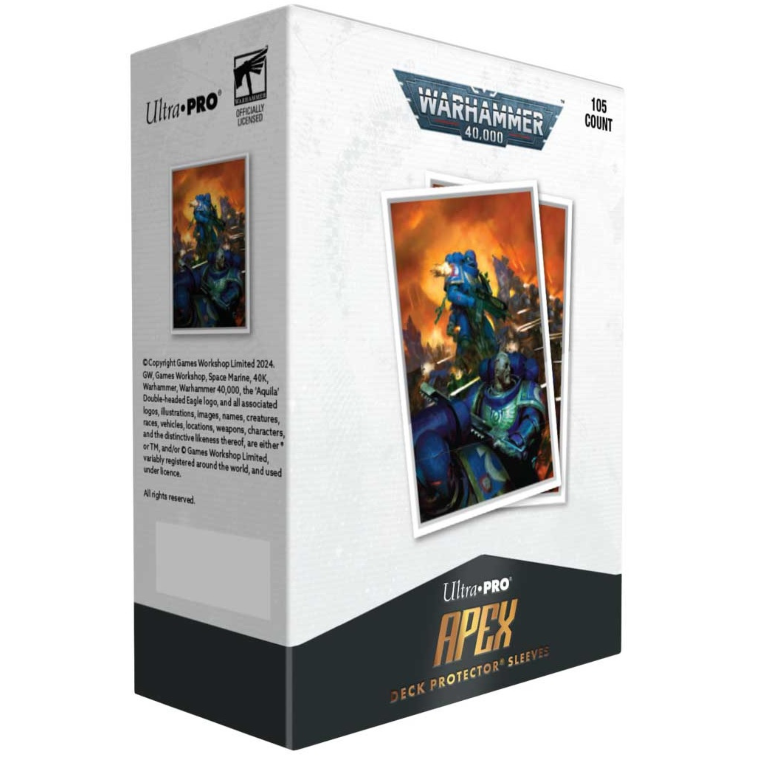 Warhammer 40K Space Marines Adeptus Astartes 105ct APEX Deck Protector Sleeves